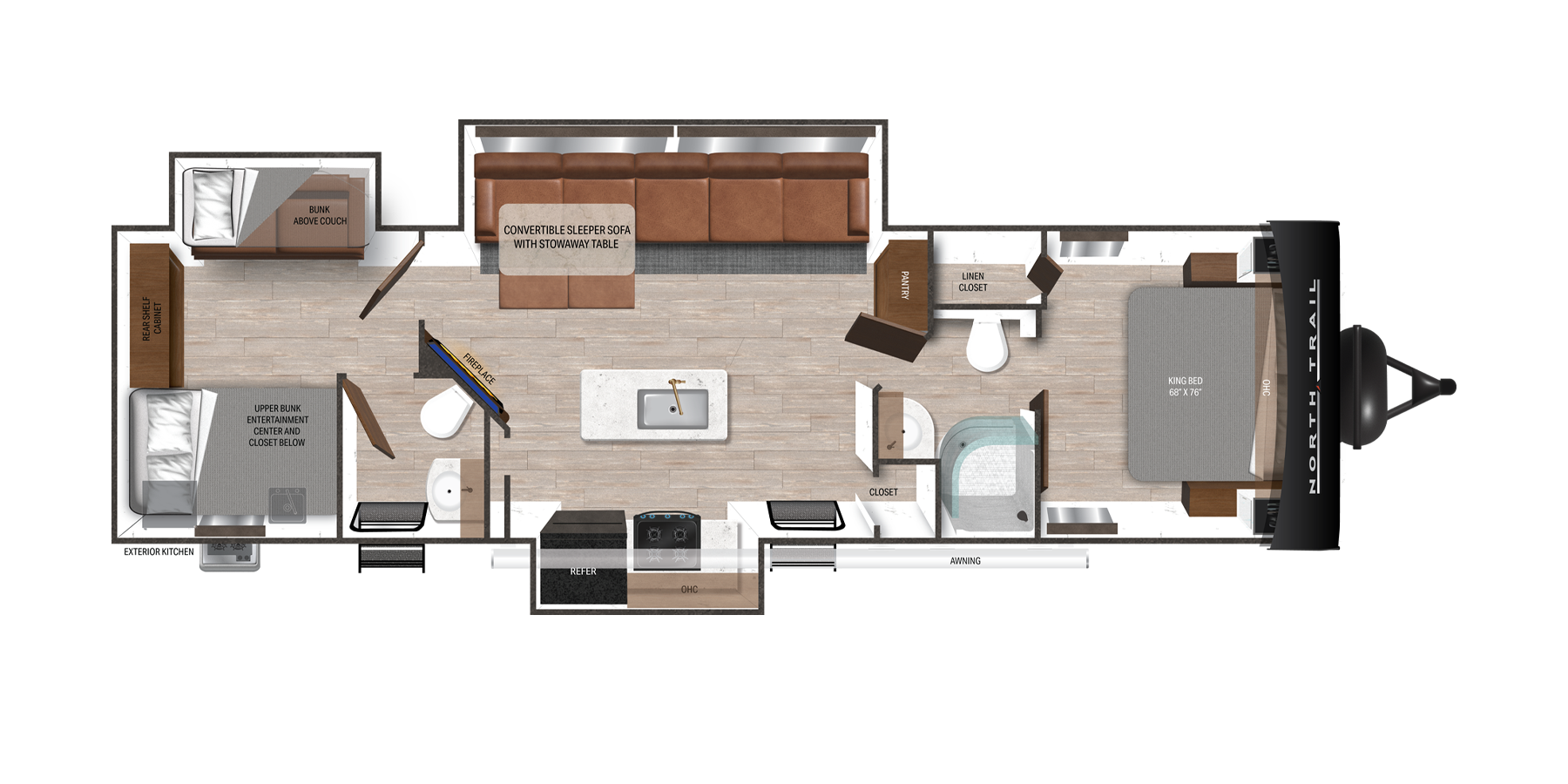 View 2025 Heartland North Trail 33BHDS complete specs and manufacturer brochures