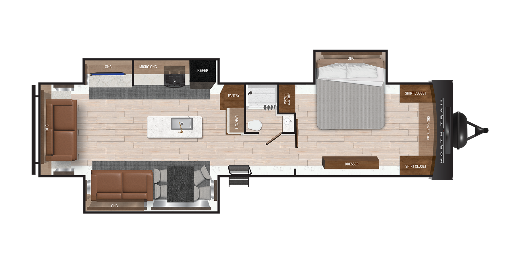 View 2025 Heartland North Trail 3411-RL complete specs and manufacturer brochures