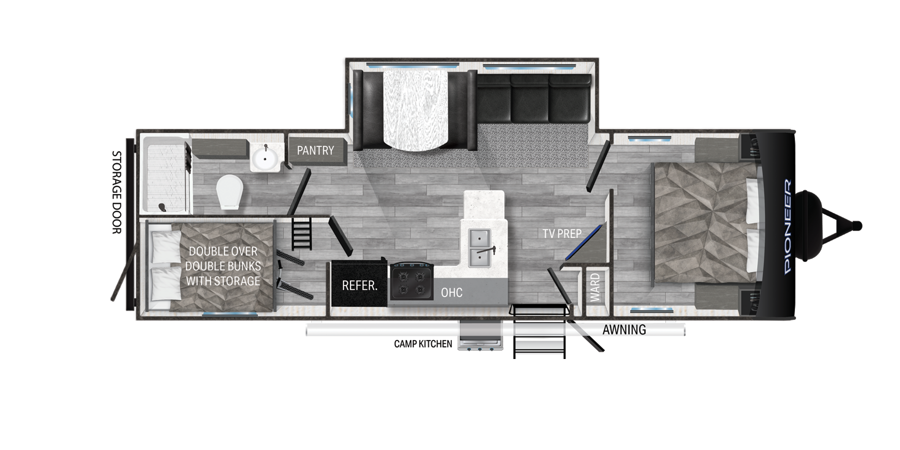 View 2025 Heartland Pioneer BH281 complete specs and manufacturer brochures