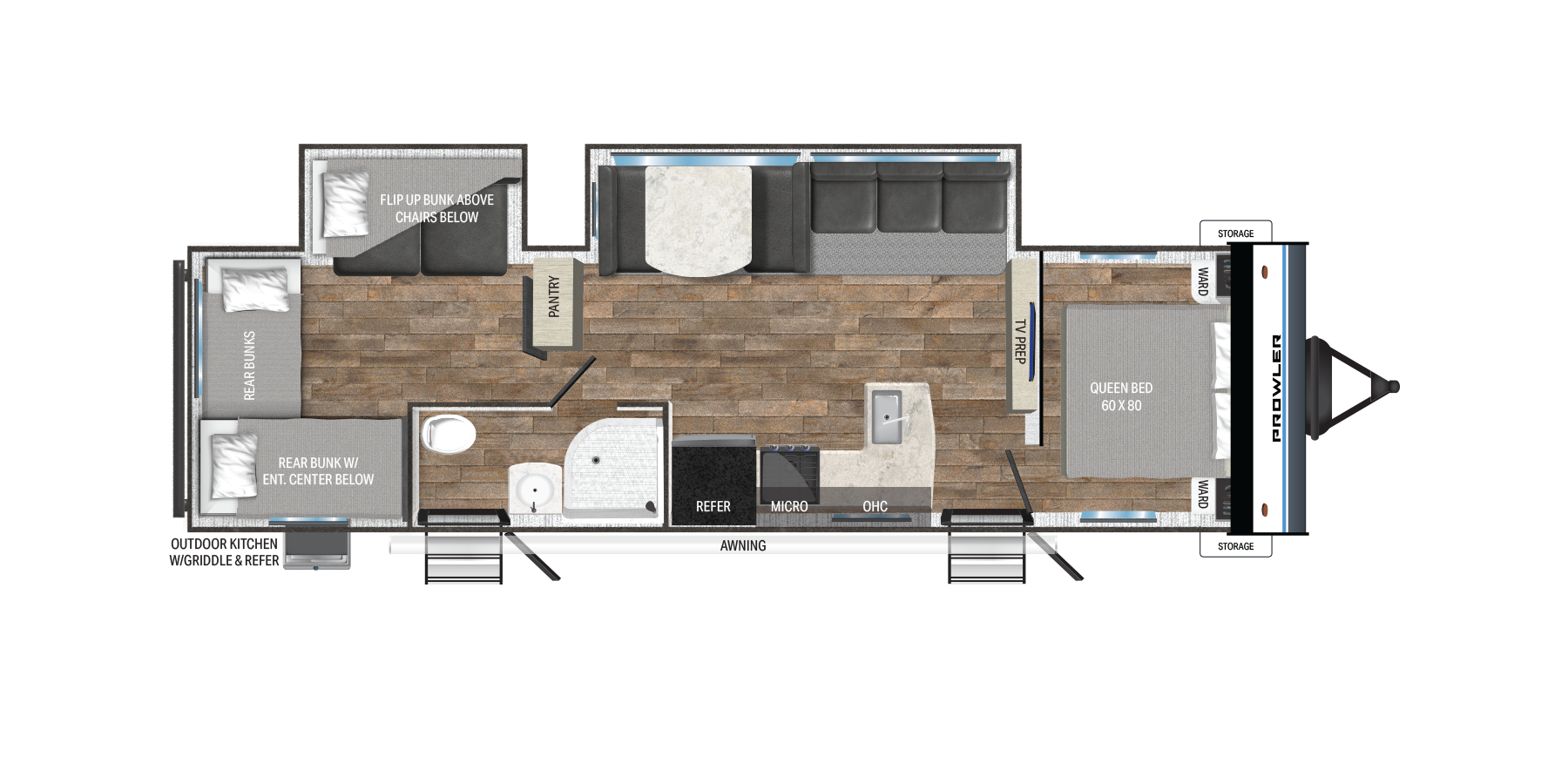 View 2025 Heartland Prowler 3209BH complete specs and manufacturer brochures