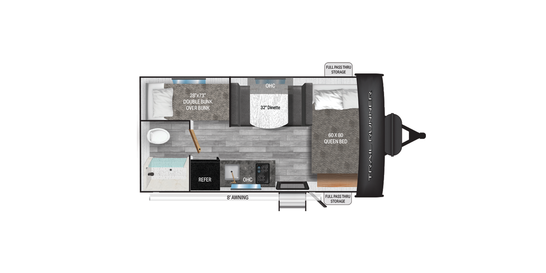 View 2025 Heartland Trail Runner 171BH complete specs and manufacturer brochures