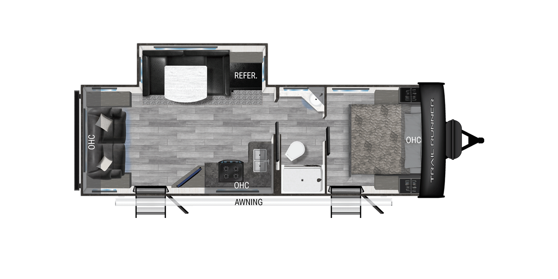 View 2025 Heartland Trail Runner 255RL complete specs and manufacturer brochures