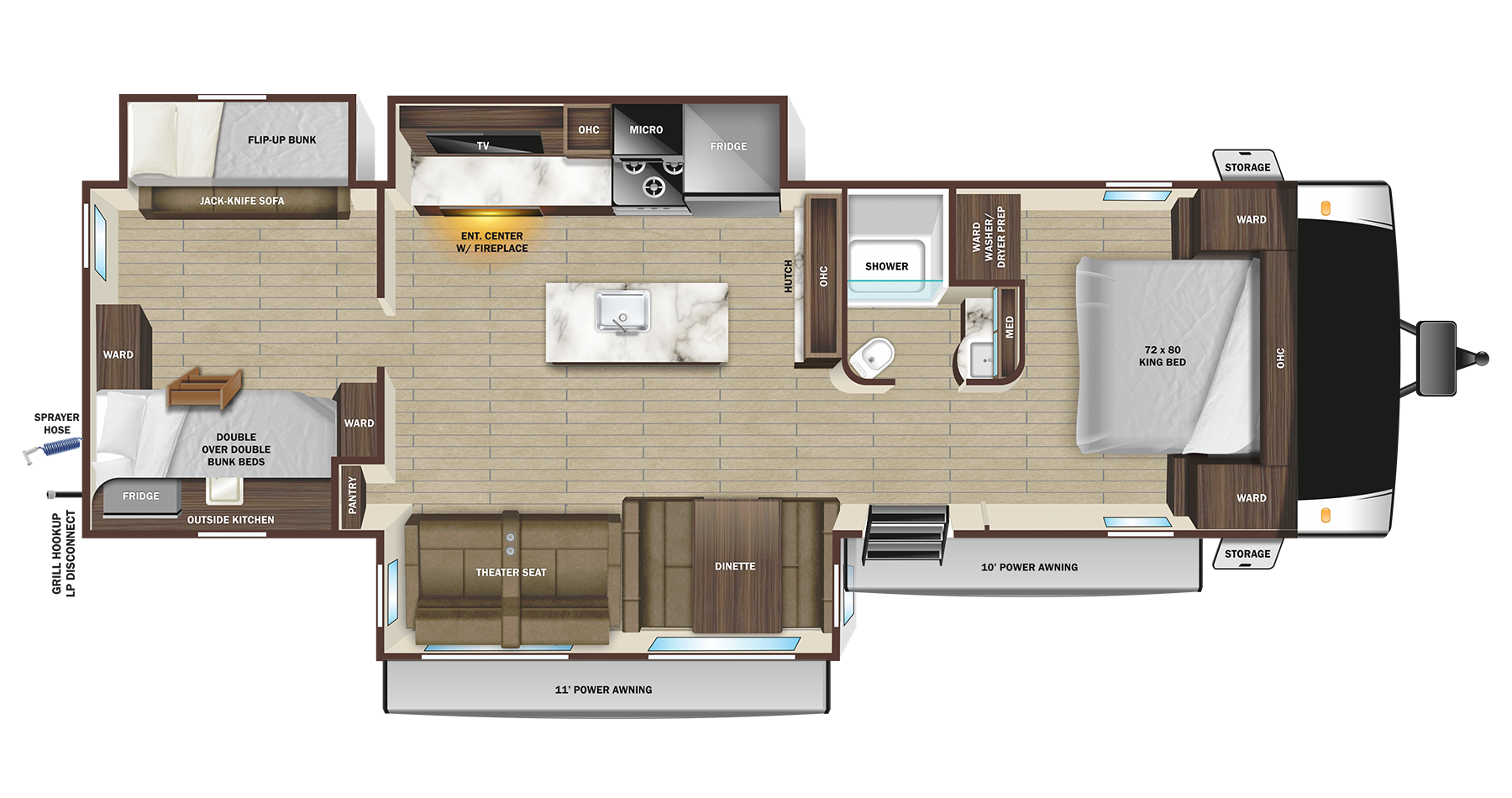View 2025 Highland Ridge Light 321BHS complete specs and manufacturer brochures