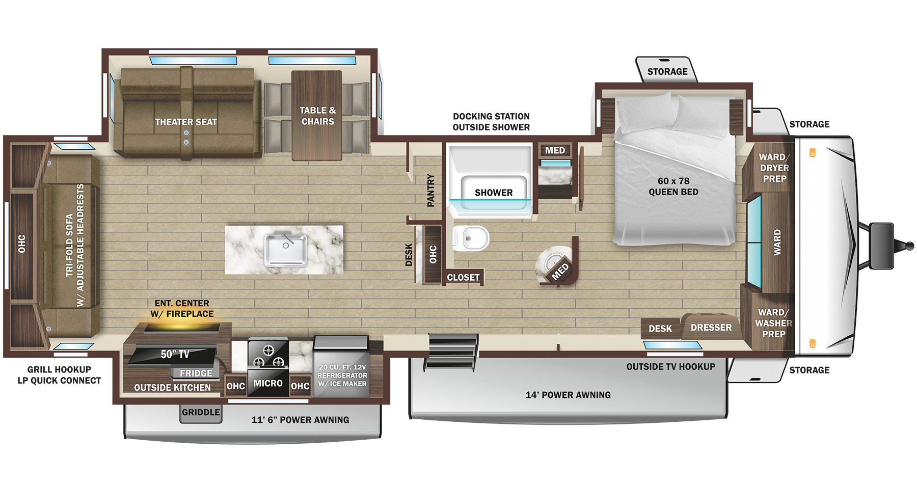 View 2025 Highland Ridge Open Range 322RLS complete specs and manufacturer brochures