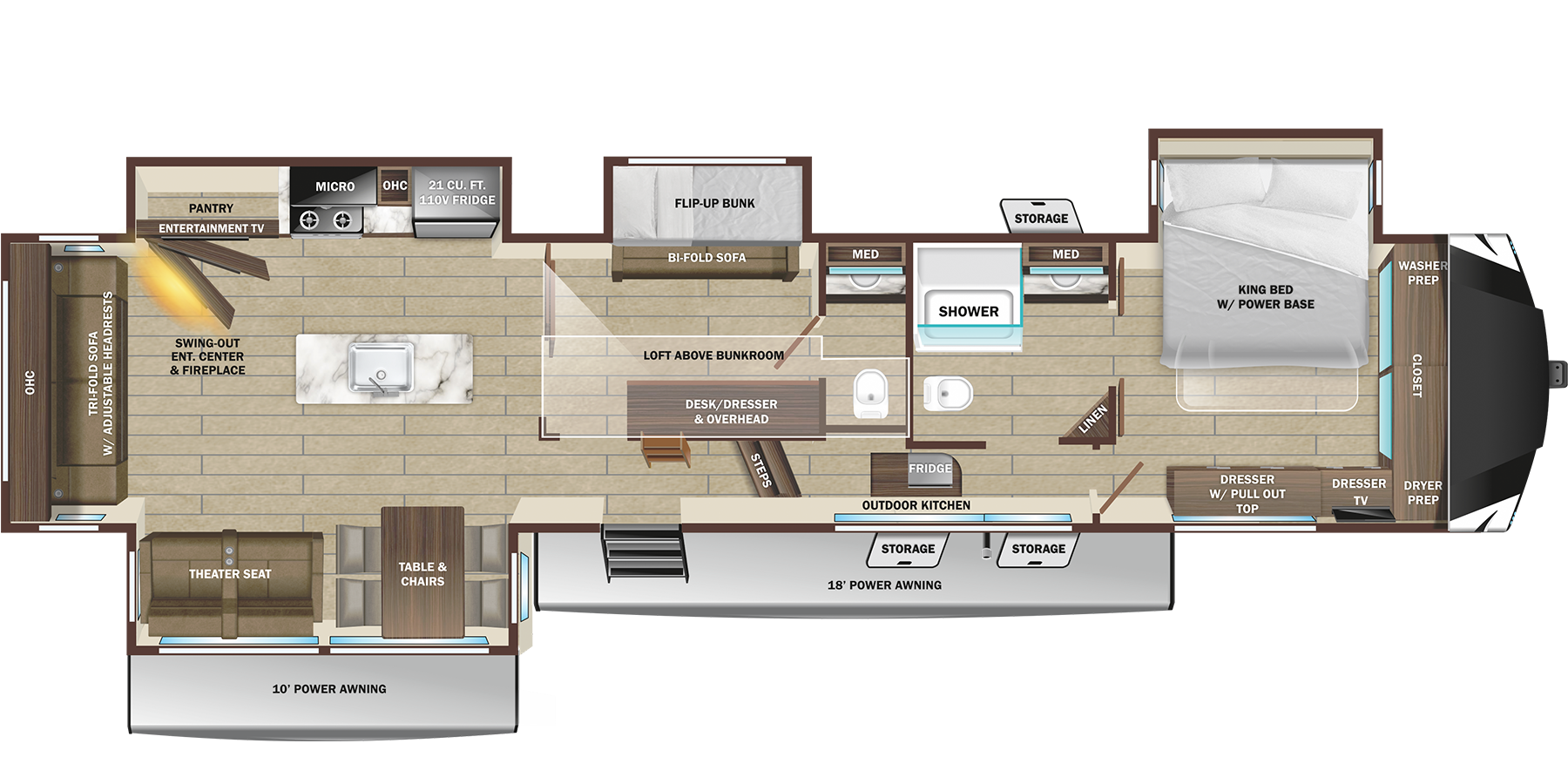 View 2025 Highland Ridge Open Range 3X 372MBH complete specs and manufacturer brochures