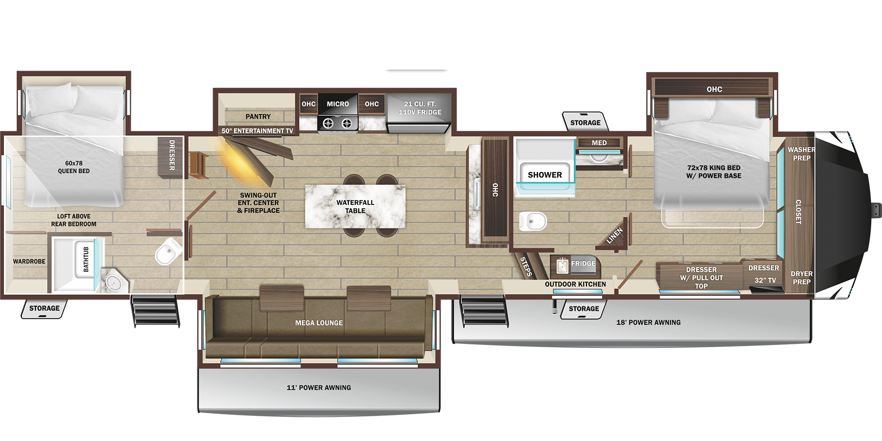 View 2025 Highland Ridge Open Range 3X 390TBS complete specs and manufacturer brochures