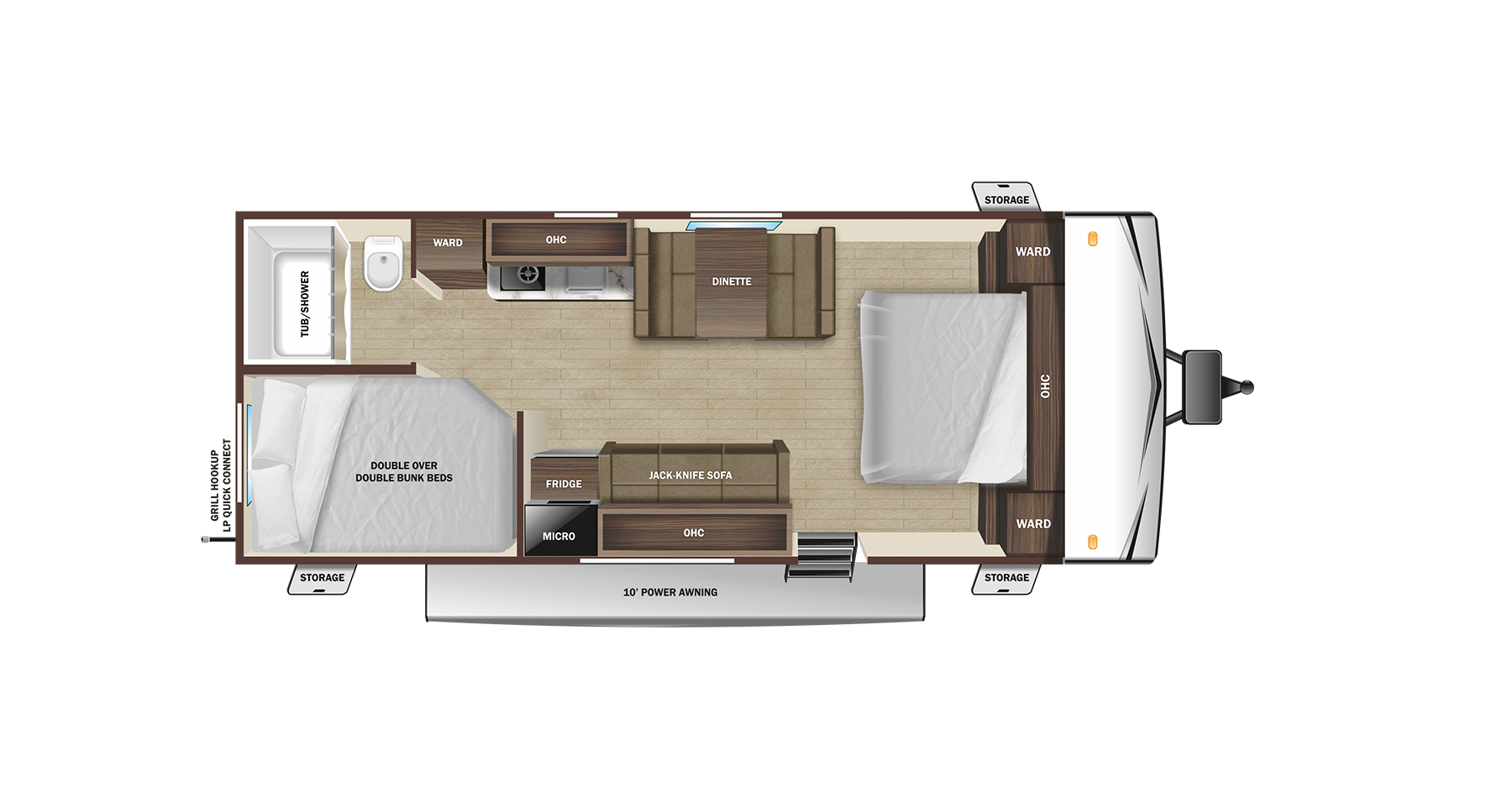 View 2025 Highland Ridge Open Range Conventional 231BH complete specs and manufacturer brochures