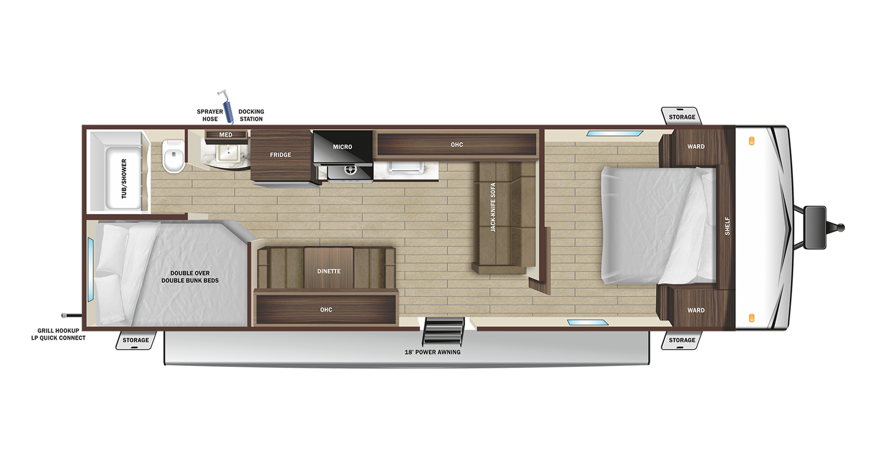 View 2025 Highland Ridge Open Range Conventional 26BH complete specs and manufacturer brochures