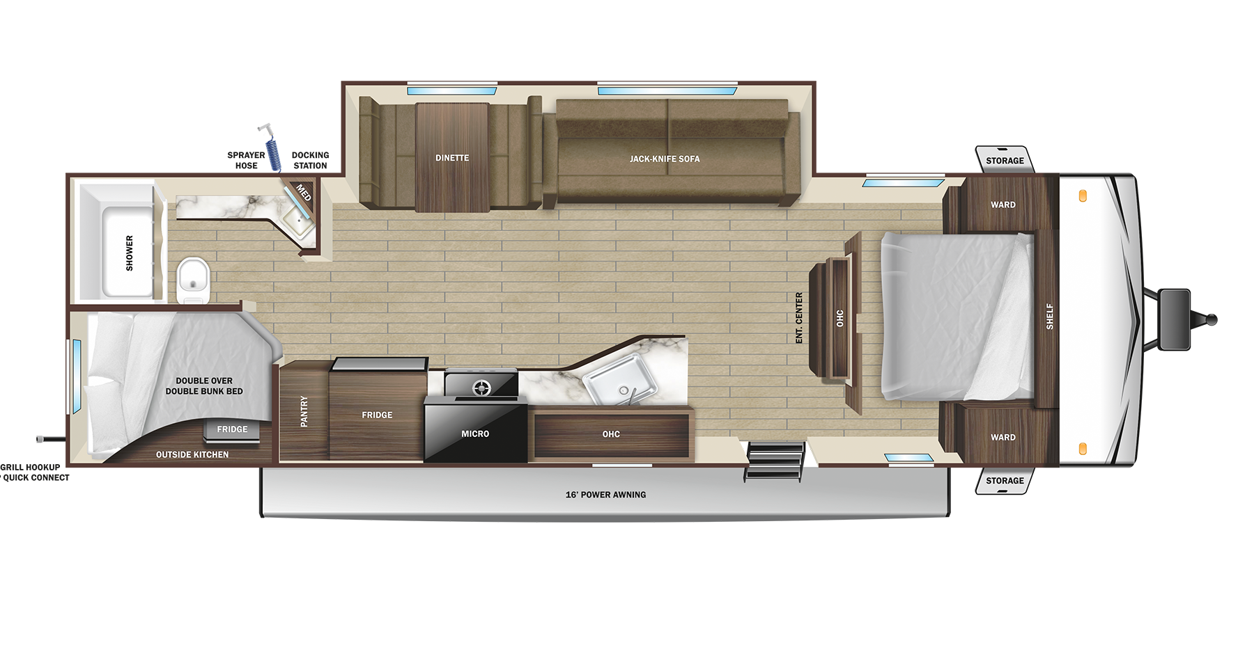 View 2025 Highland Ridge Open Range Conventional 26BHS complete specs and manufacturer brochures