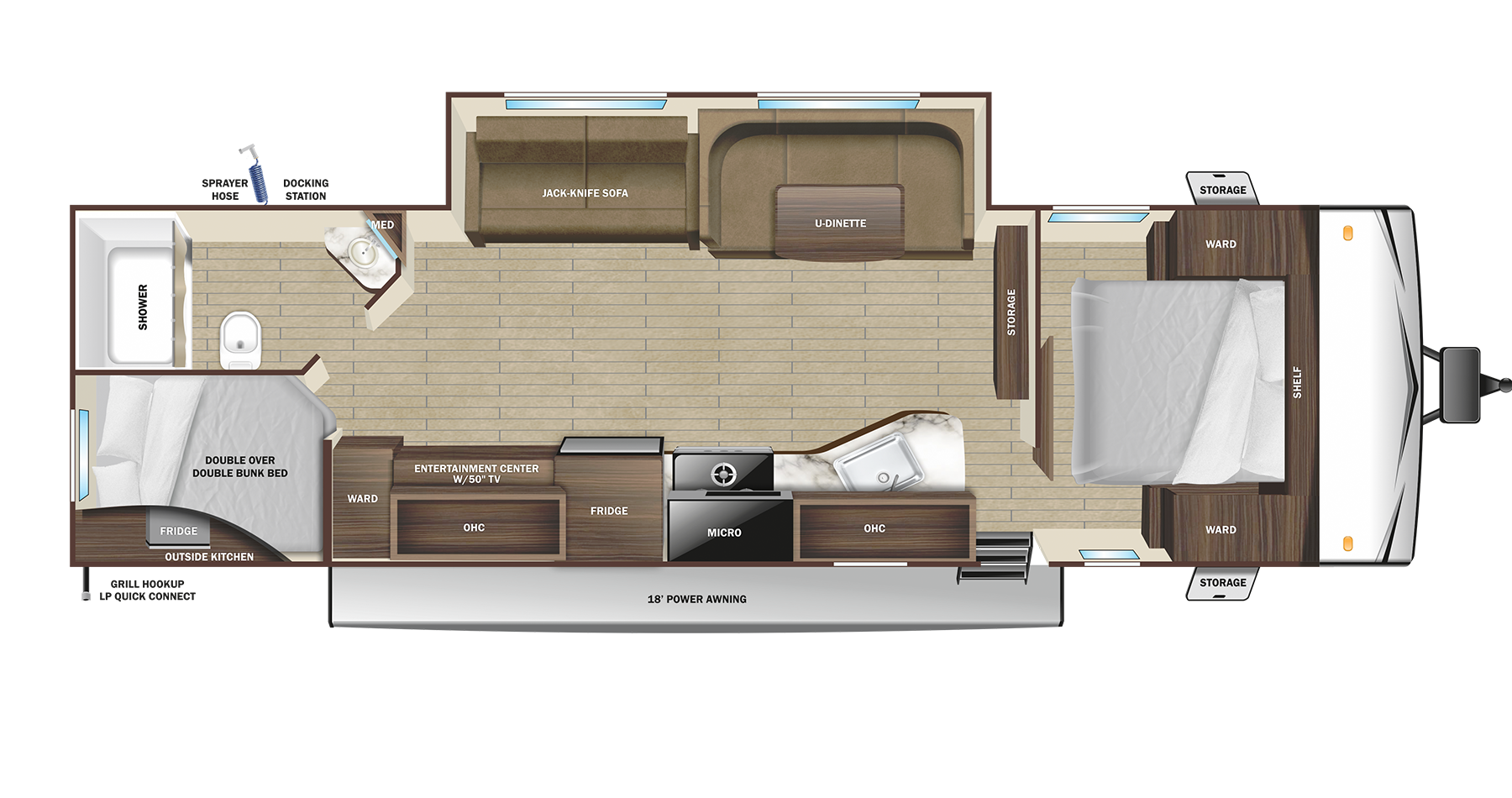 View 2025 Highland Ridge Open Range Conventional 28BHS complete specs and manufacturer brochures