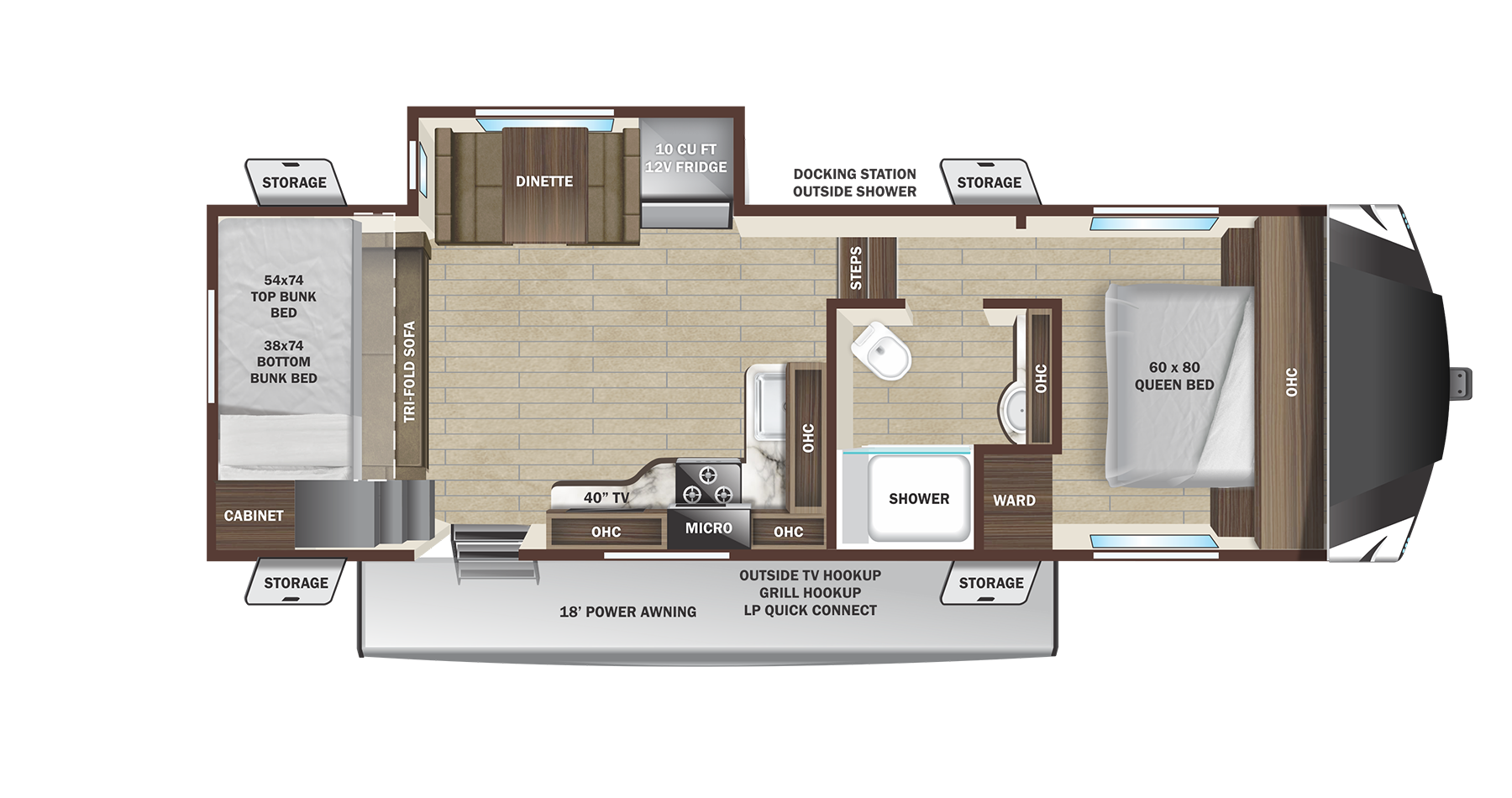 View 2025 Highland Ridge Roamer Light Duty 274BHS complete specs and manufacturer brochures