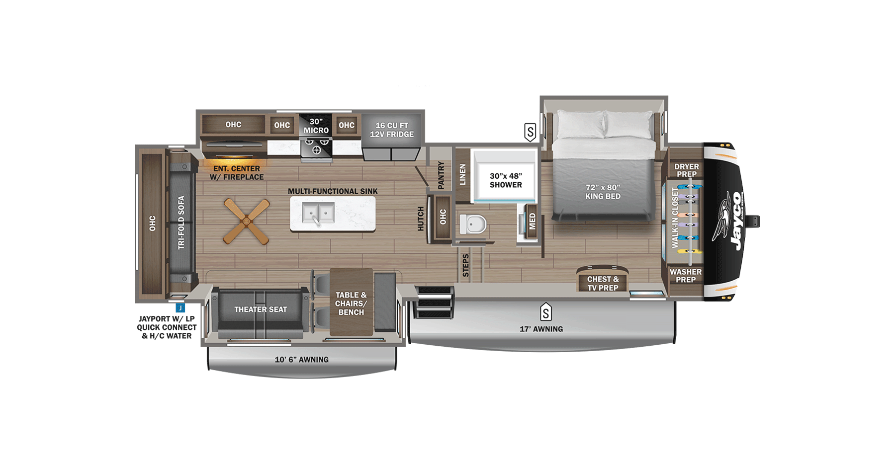 View 2025 Jayco Eagle 321RSTS complete specs and manufacturer brochures