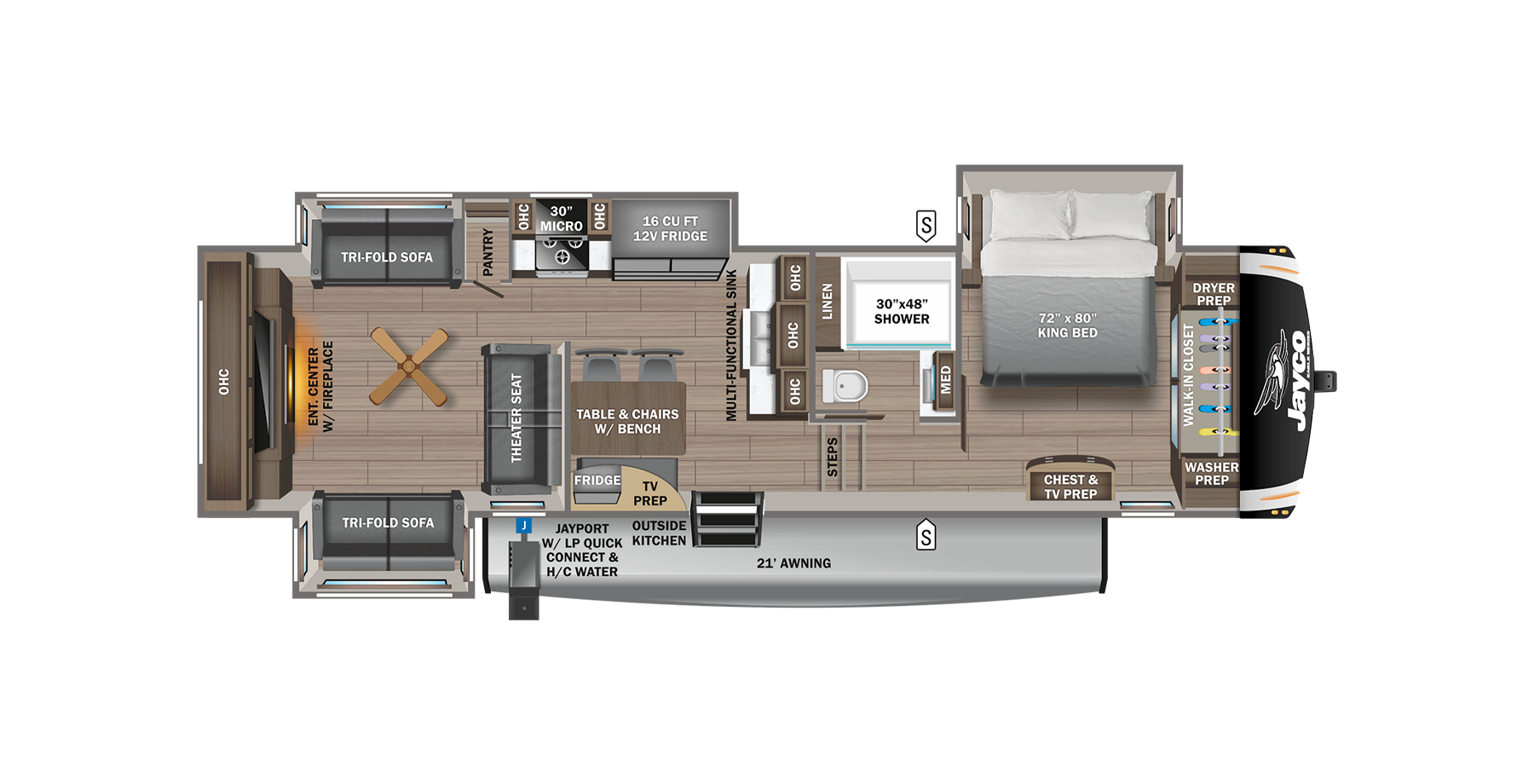 View 2025 Jayco Eagle 335RDOK complete specs and manufacturer brochures