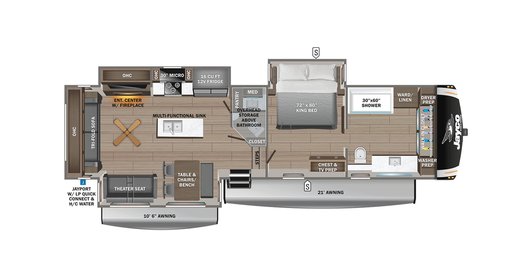 View 2025 Jayco Eagle 370FBTS complete specs and manufacturer brochures