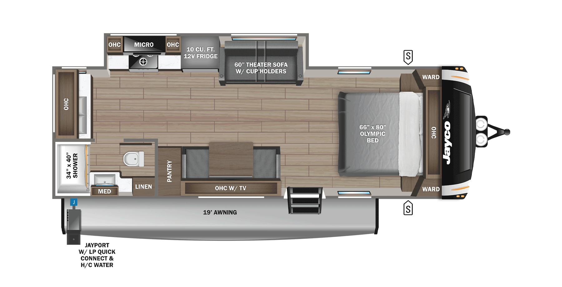 View 2025 Jayco Eagle HT 230MLCS complete specs and manufacturer brochures
