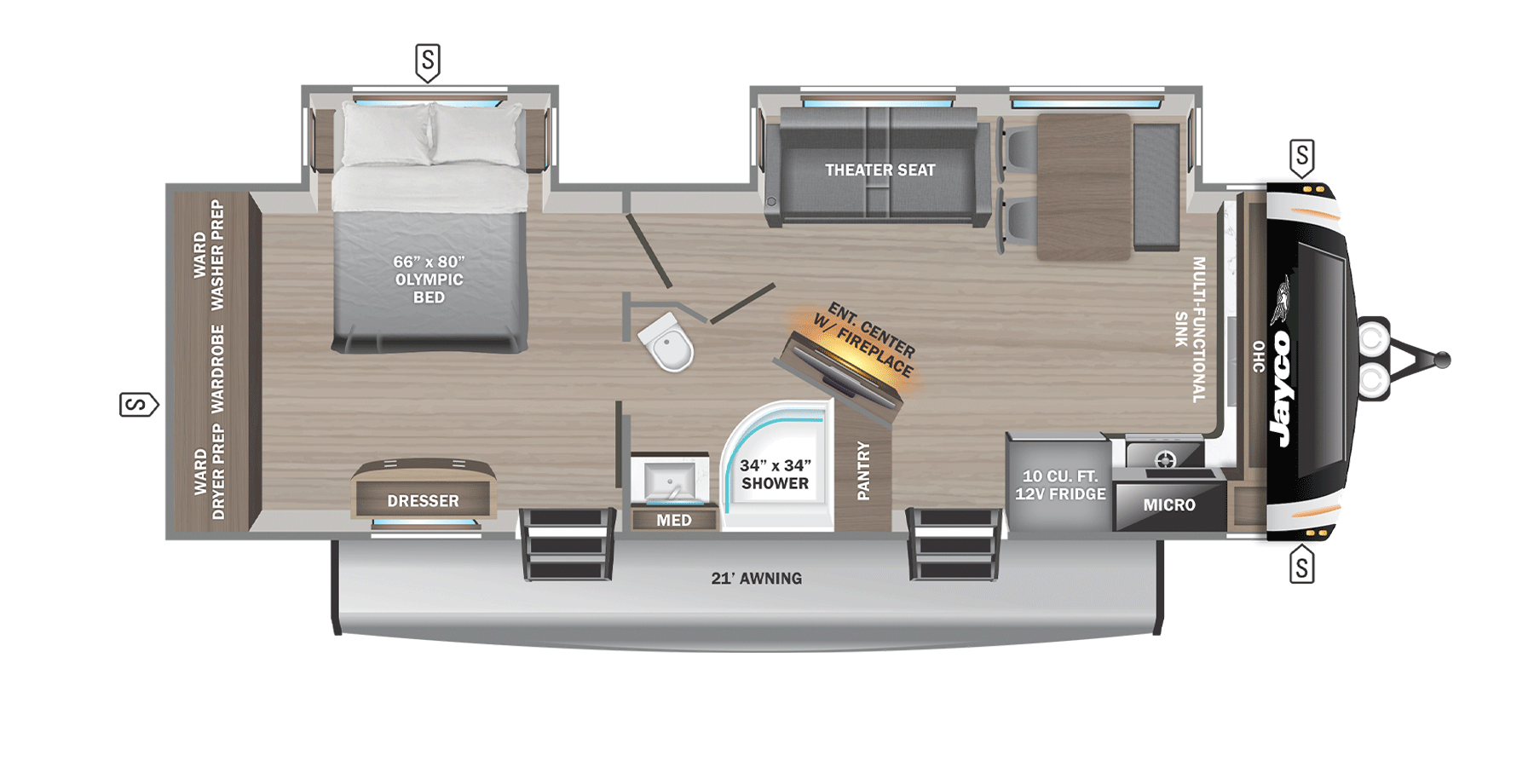 View 2025 Jayco Eagle HT 274FKDS complete specs and manufacturer brochures