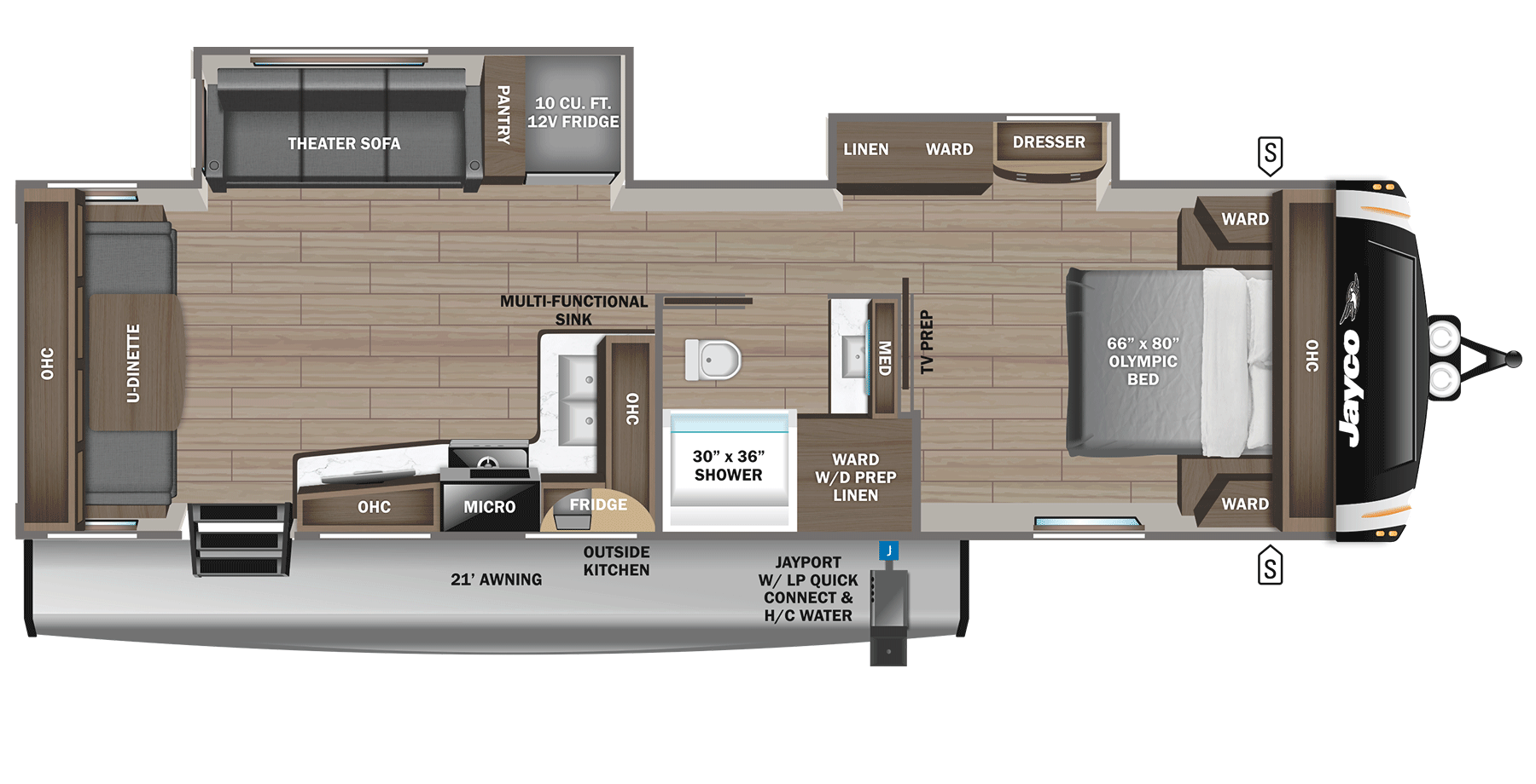 View 2025 Jayco Eagle HT 295RUCD complete specs and manufacturer brochures
