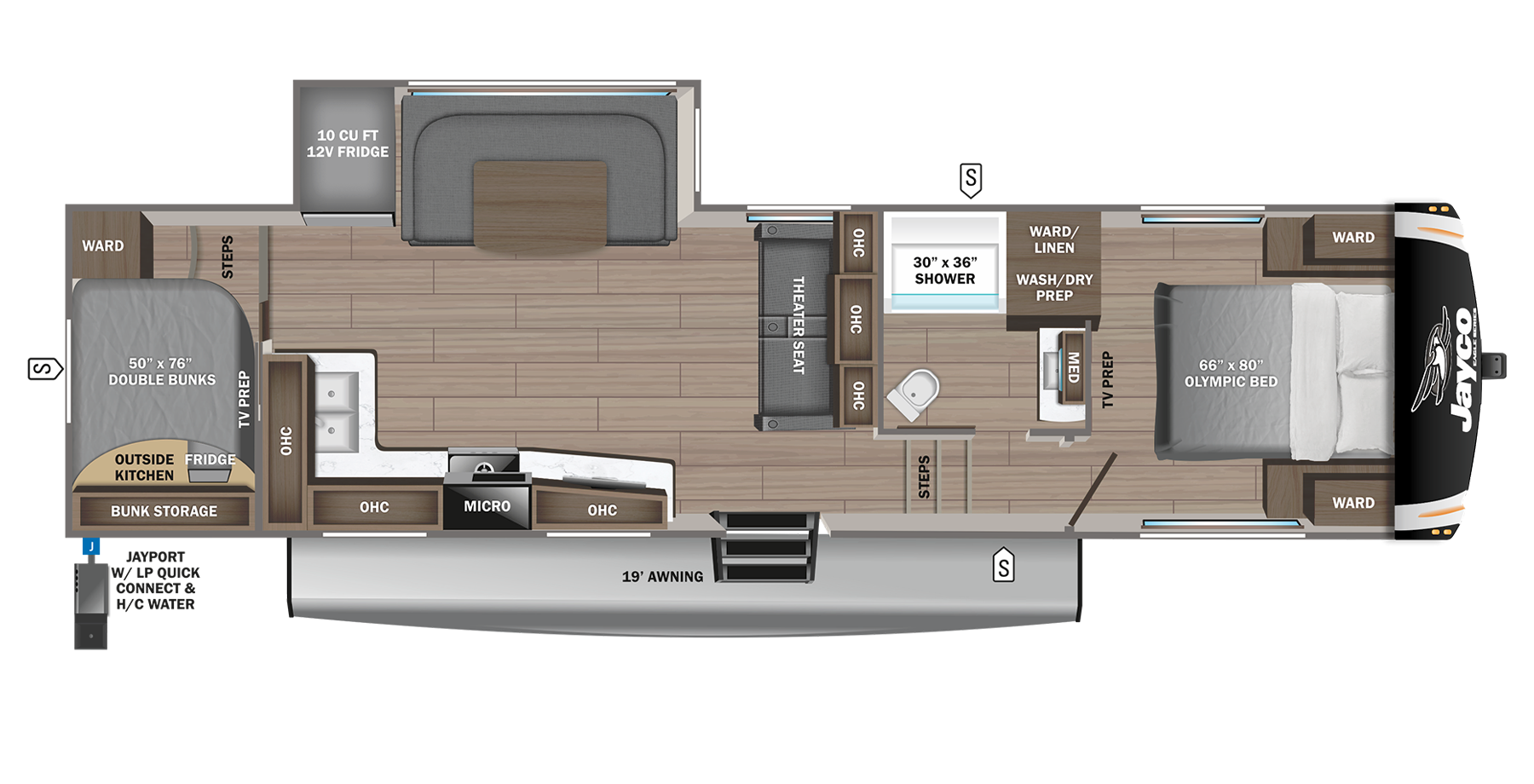 View 2025 Jayco Eagle HT 29DDB complete specs and manufacturer brochures
