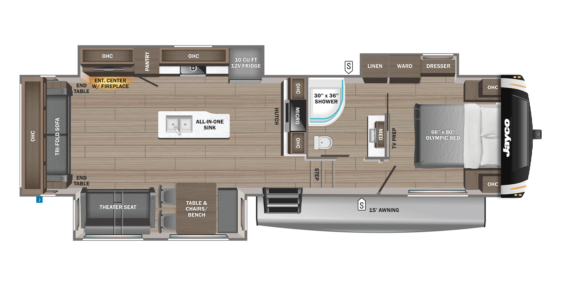 View 2025 Jayco Eagle HT 30CRT complete specs and manufacturer brochures