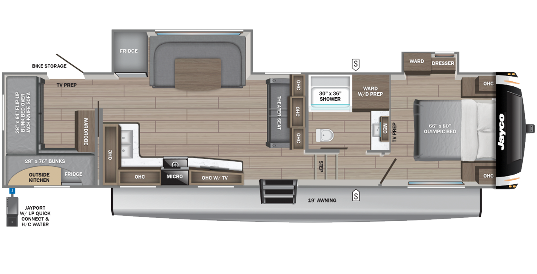 View 2025 Jayco Eagle HT 31QCD complete specs and manufacturer brochures