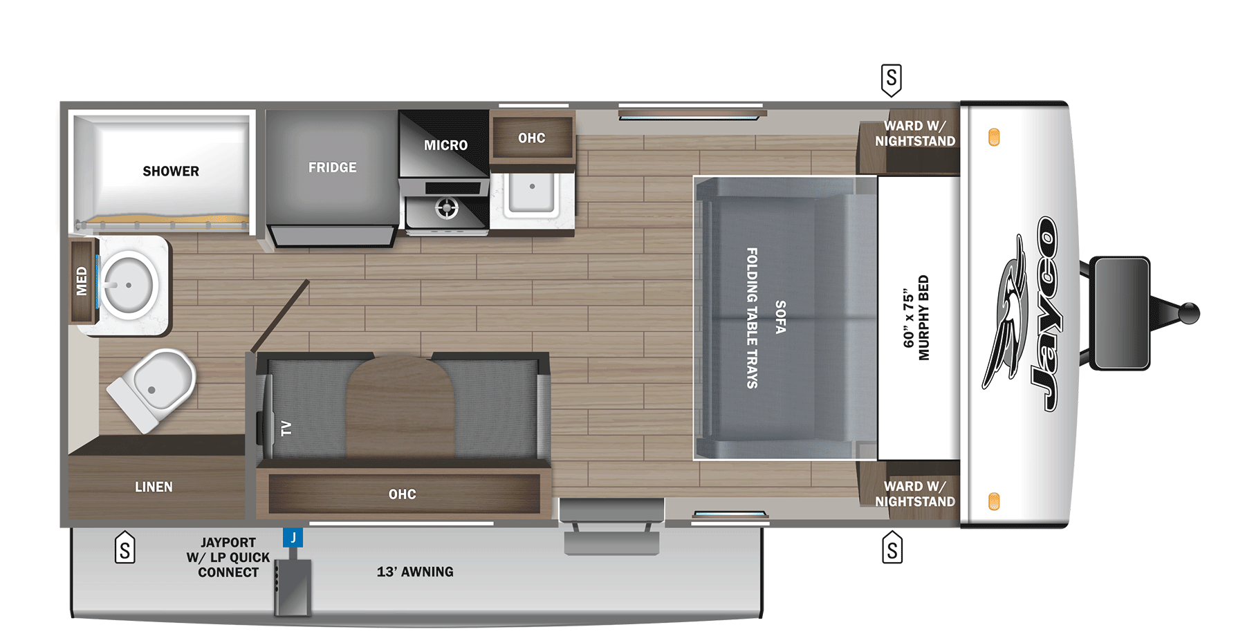 View 2025 Jayco Jay Feather Micro 173MRB complete specs and manufacturer brochures