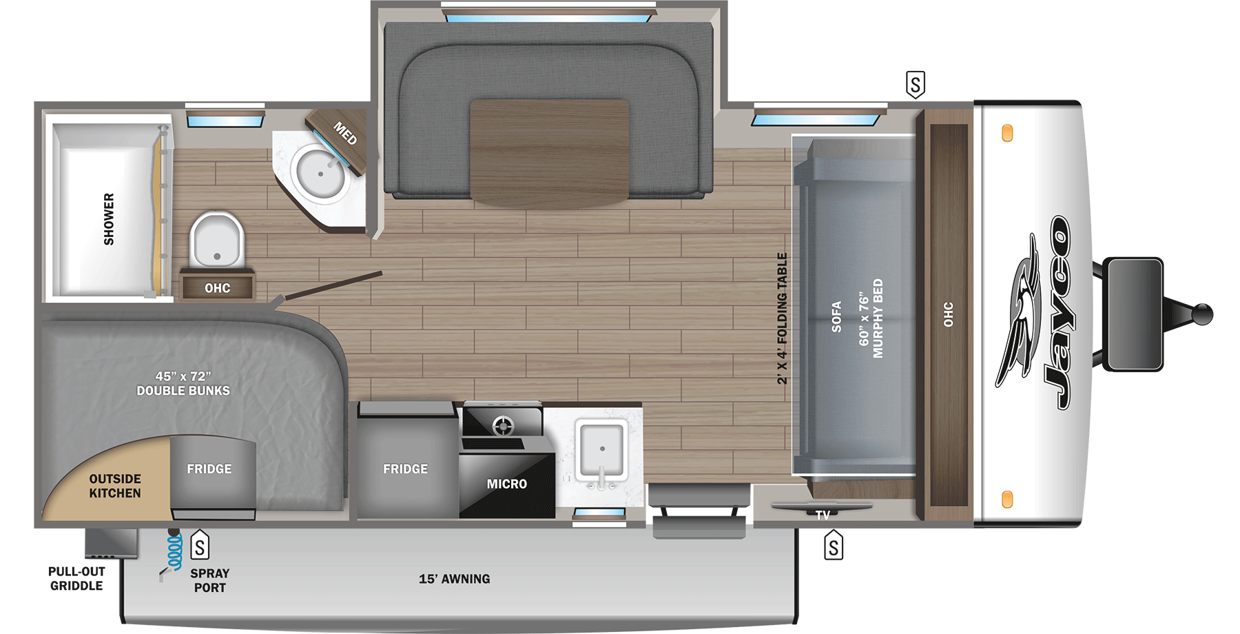 View 2025 Jayco Jay Feather Micro 199MBS complete specs and manufacturer brochures