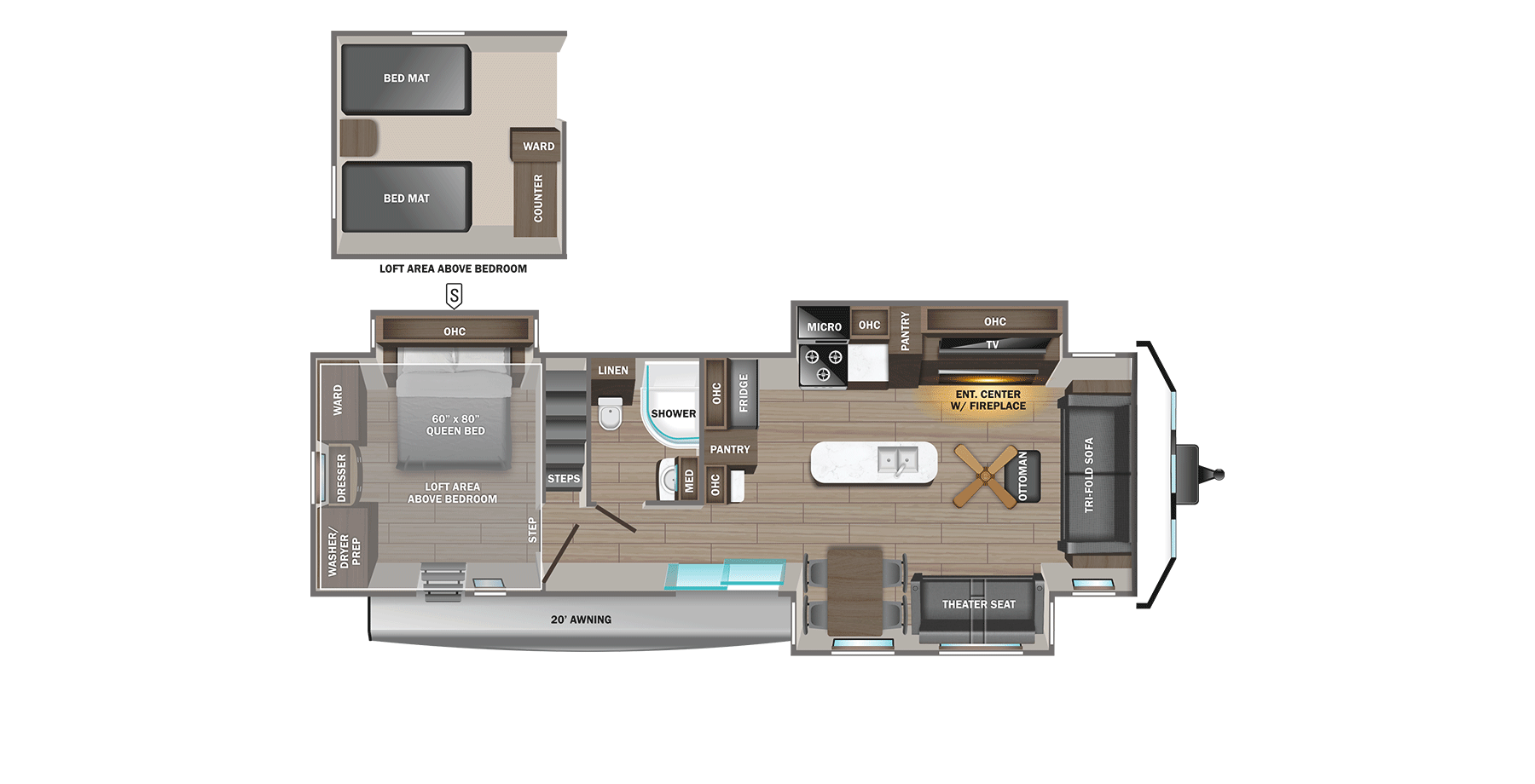 View 2025 Jayco Jay Flight Bungalow 40LOFT complete specs and manufacturer brochures