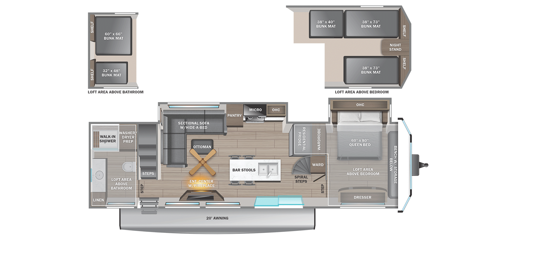 View 2025 Jayco Jay Flight Bungalow JayLoft complete specs and manufacturer brochures