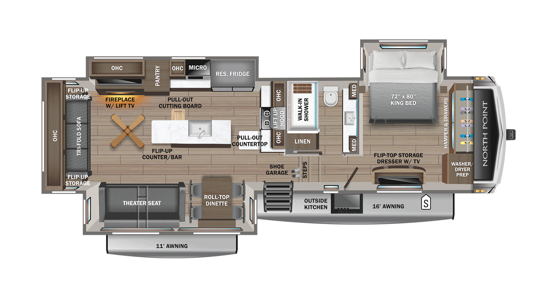 View 2025 Jayco North Point 340CKTS complete specs and manufacturer brochures