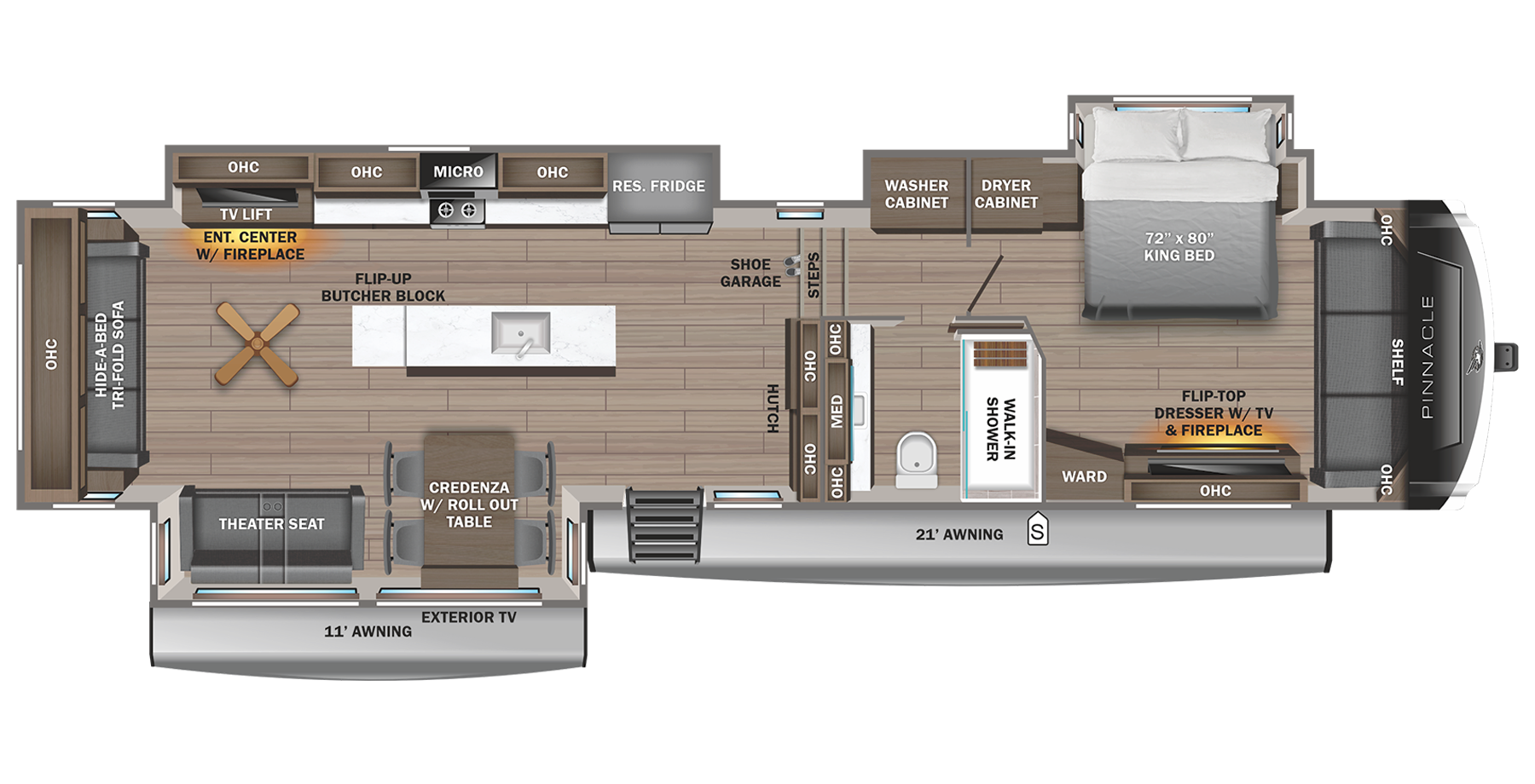 View 2025 Jayco Pinnacle 38SSWS complete specs and manufacturer brochures