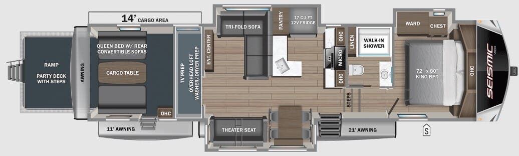 View 2025 Jayco Seismic 395 complete specs and manufacturer brochures