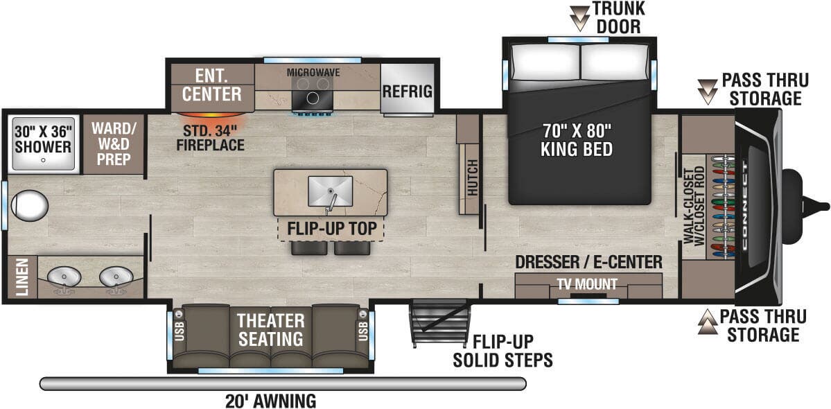 View 2025 K-Z Connect C293RB complete specs and manufacturer brochures