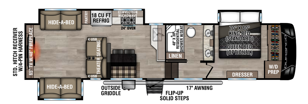 View 2025 K-Z Durango D326RLT complete specs and manufacturer brochures