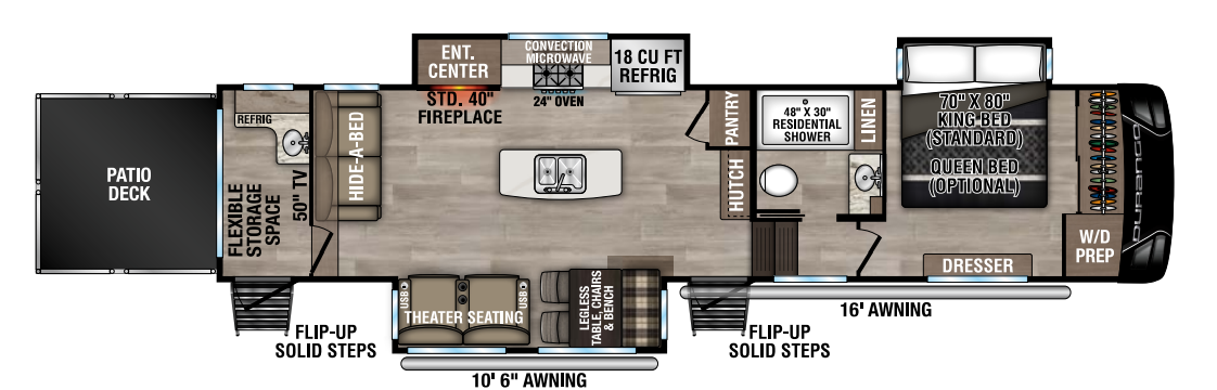 View 2025 K-Z Durango D341RPT complete specs and manufacturer brochures