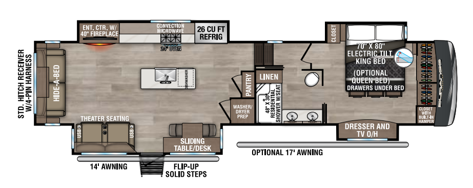 View 2025 K-Z Durango Gold G383RLQ complete specs and manufacturer brochures