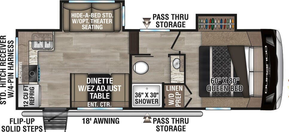 View 2025 K-Z Durango Half-Ton D220RKD complete specs and manufacturer brochures
