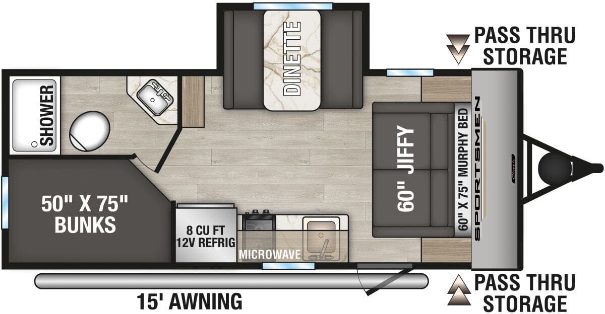 View 2025 K-Z Sportsmen Classic 171BH complete specs and manufacturer brochures