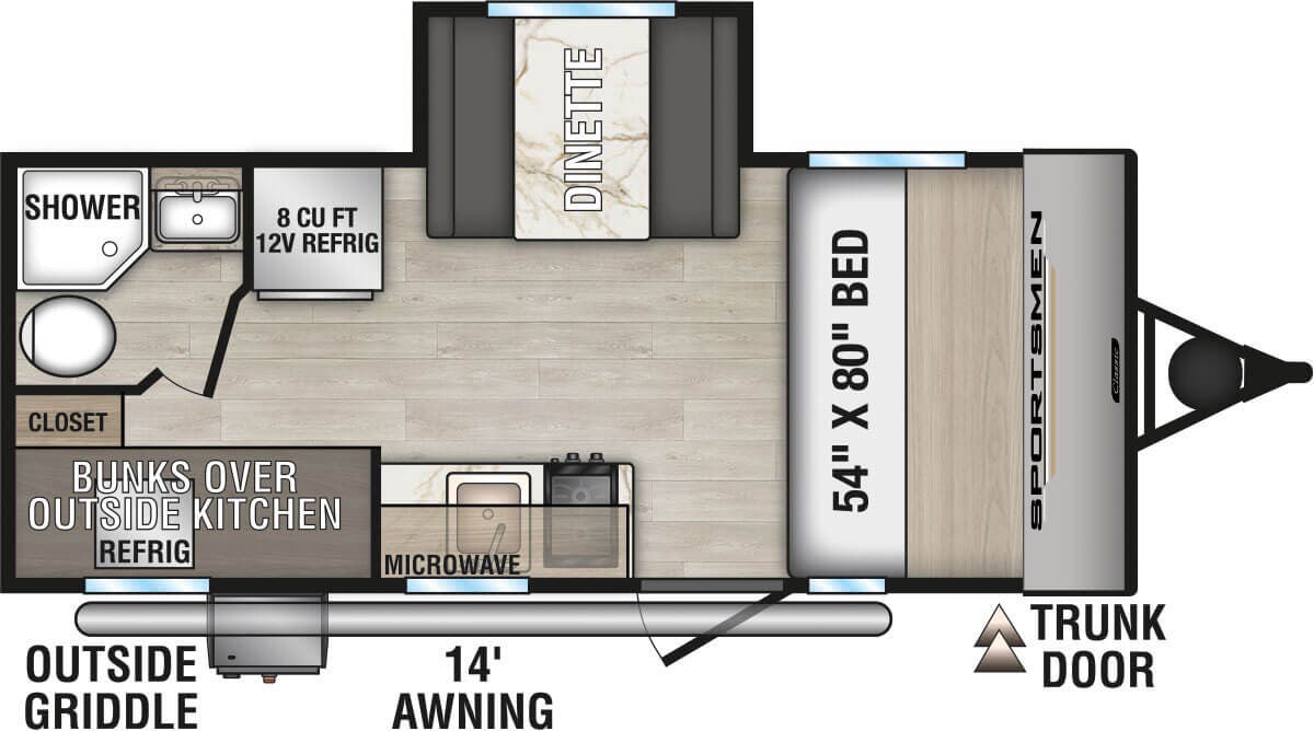 View 2025 K-Z Sportsmen Classic 191BHK complete specs and manufacturer brochures