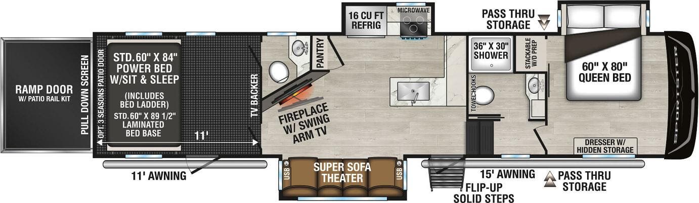 View 2025 K-Z Sportster X 3411X complete specs and manufacturer brochures