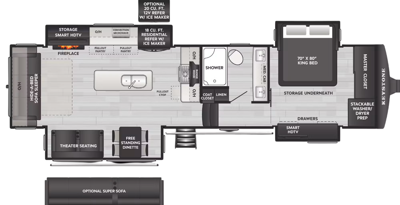 View 2025 Keystone Alpine 3303CK complete specs and manufacturer brochures