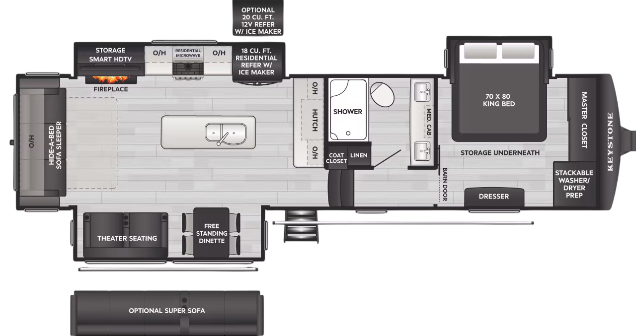 View 2025 Keystone Alpine Avalanche Edition 321RL complete specs and manufacturer brochures