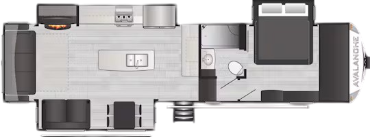 View 2025 Keystone Alpine Avalanche Edition 322RL complete specs and manufacturer brochures