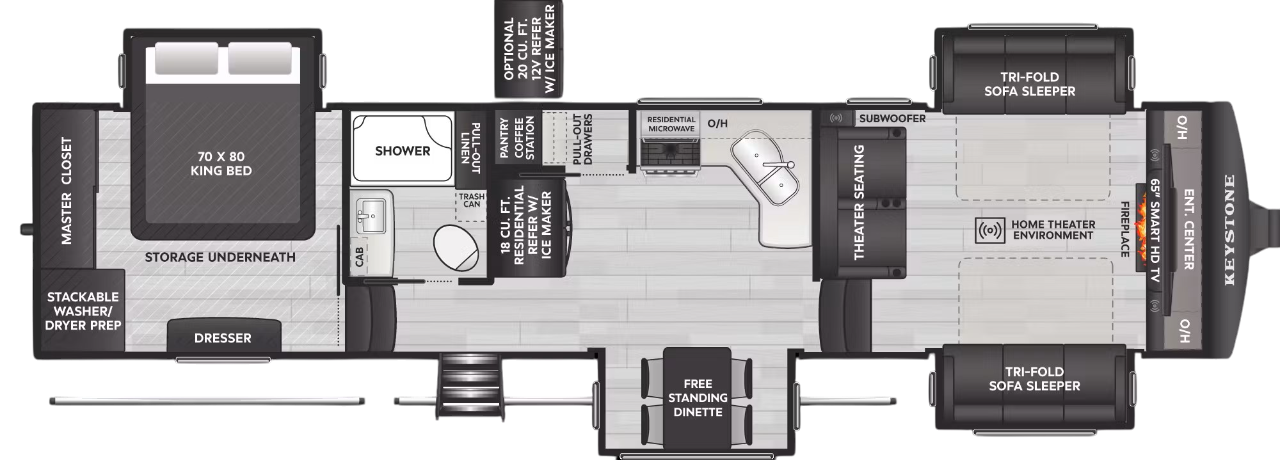 View 2025 Keystone Alpine Avalanche Edition 346FL complete specs and manufacturer brochures