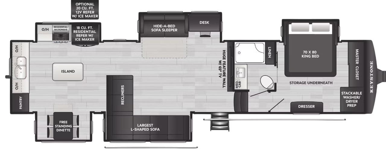 View 2025 Keystone Alpine Avalanche Edition 366LS complete specs and manufacturer brochures