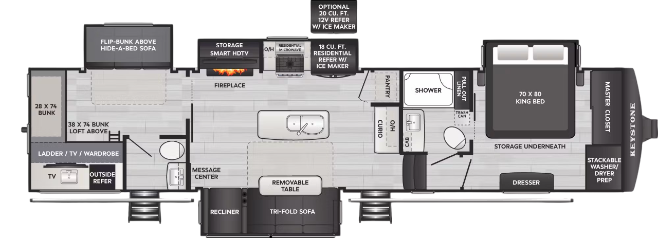 View 2025 Keystone Alpine Avalanche Edition 378BH complete specs and manufacturer brochures