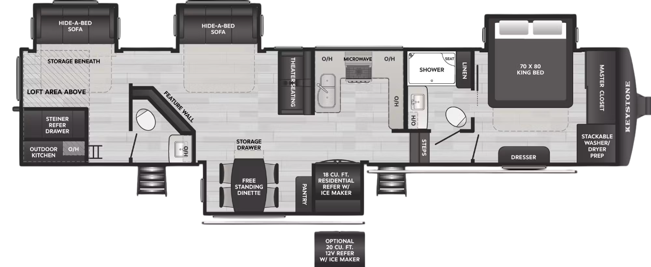 View 2025 Keystone Alpine Avalanche Edition 380LT complete specs and manufacturer brochures