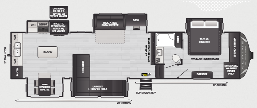 View 2025 Keystone Avalanche 366LS complete specs and manufacturer brochures