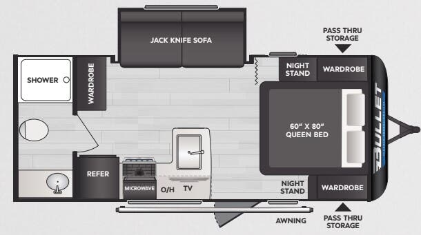 View 2025 Keystone Bullet Classic 1840RB complete specs and manufacturer brochures