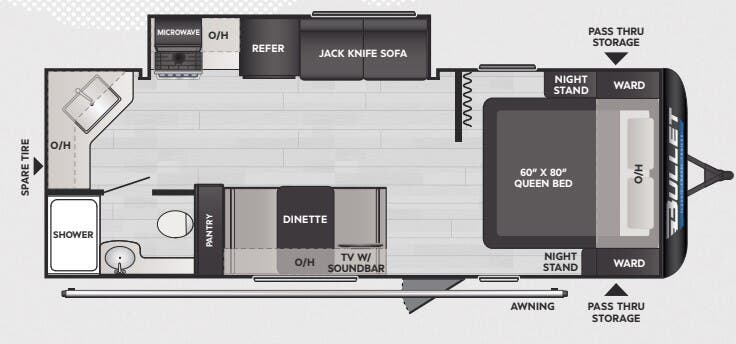 View 2025 Keystone Bullet Classic 2240RK complete specs and manufacturer brochures
