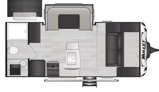 View 2025 Keystone Bullet Crossfire 1890RB complete specs and manufacturer brochures